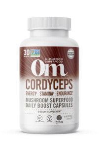 Грибы OM Mushroom Cordyceps Superfood Capsule  Кордицепс для повышения энергии и выносливости Без глютена 90 вегетарианских капсул