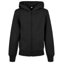 BUILD YOUR BRAND Organic Basic Full Zip Sweatshirt