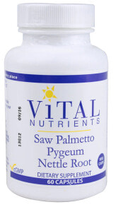 Витамины и БАДы для мужчин Vital Nutrients Saw Palmetto Pygeum Nettle Root  Комплекс со пальметто и экстрактом корня крапивы 60 капсул