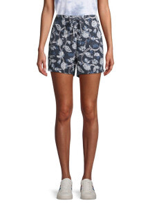 EV1 from Ellen DeGeneres Bermuda Shorts Women's Size XL Gray Floral Tie Front купить онлайн