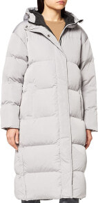 Женские пуховики и зимние куртки Женское стеганое длинное пальто-пуховик с капюшоном Superdry