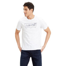 Мужские спортивные футболки Мужская спортивная футболка белая с логотипом Levis  Housemark Graphic Short Sleeve T-Shirt