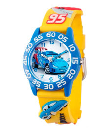 ewatchfactory disney Cars Boys' 3D Blue Plastic Time Teacher Watch