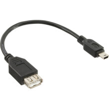 InLine USB2.0 0.2m USB кабель 0,2 m 2.0 Mini-USB B USB A Черный 33500C