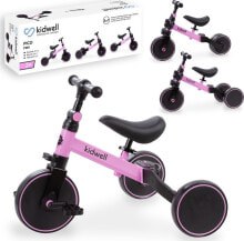 Детский трехколесный велосипед Kidwell Rowerek biegowy trójkołowy 3w1 PICO różowy
