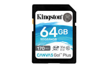 Memory cards kingston Canvas Go! Plus - 64 GB - SD - Class 10 - UHS-I - 170 MB/s - 70 MB/s