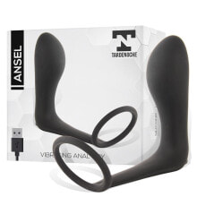 Ansel Anal Plug with Vibration and Cock Ring USB Silicone