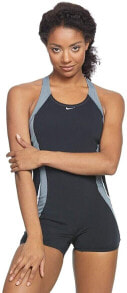 Nike Women's 244718 Power Back Legsuit One Piece Swimsuit Size 30/WMS4