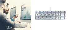 Клавиатуры Клавиатура Беспроводная CHERRY KC 6000 SLIM FOR MAC  USB QWERTZ Немецкий Серебряный JK-1610DE-1