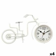 Настольные часы Велосипед Белый Металл 33 x 21 x 4 cm (4 штук)