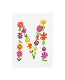 Trademark Global farida Zaman Floral Alphabet Letter XIII Canvas Art - 15