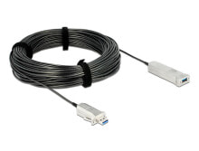 DeLOCK 50m USB3.0-A + USB Micro-B/USB3.0-A USB кабель 3.2 Gen 1 (3.1 Gen 1) USB A USB A/Micro-USB B Черный, Серебристый 83740