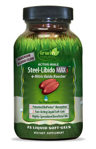 Витамины и БАДы для мужчин irwin Naturals Steel-Libido Max3 Мужской комплекс для повышения мужского либидо 75 жидких гелевых капсул