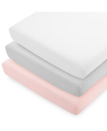 Bare Home microfiber Fitted Crib Sheet, Pack of 3