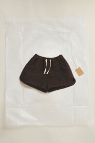 Timelesz - waffle-knit bermuda shorts with drawstrings