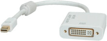 ROLINE 12.03.3137 видео кабель адаптер 0,1 m Mini DisplayPort DVI-D Белый