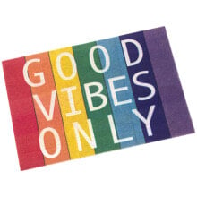 Doormat Alexandra House Living GOOD VIBES ONLY Multicolour 40 x 1 x 60 cm