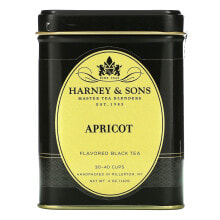 Харни энд сонс, Абрикос, ароматизированный черный чай, 4 унции (112 г)