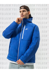 Sportswear Therma-FIT Legacy Erkek Kapüşonlu Mavi Mont Erkek Ceket Mont