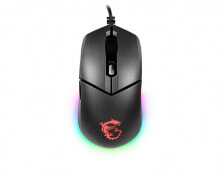 MSI CLUTCH GM11 RGB Optical Gaming Mouse '5000 DPI Optical Sensor - 6 Programmable button - Dual-Zone RGB - Symmetrical design - OMRON Switch with 10+ Million Clicks - RGB Mystic Light' - Ambidextrous - Optical - USB Type-A - 5000 DPI - Black купить онлайн