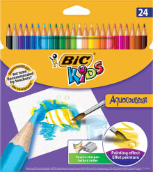 Цветные карандаши для рисования для детей bic Aquacoleur 24 kolorów - 8575633