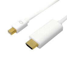 LogiLink CV0124 видео кабель адаптер 3 m Mini DisplayPort HDMI Тип A (Стандарт) Белый