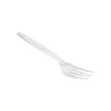 Fork Set Algon Transparent Reusable 18 cm 12 Units
