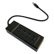 USB-концентраторы lC-Power LC-HUB-U3-4 хаб-разветвитель USB 3.2 Gen 1 (3.1 Gen 1) Type-A 5000 Мбит/с Черный