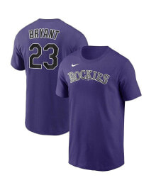 Nike men's Kris Bryant Purple Colorado Rockies Player Name & Number T-shirt