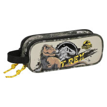 SAFTA Double Jurassic World Warning Pencil Case