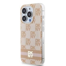 DKNY Dkhmp15XhcptSP iPhone 15 Pro Max 6.7 Iml Checke Mono Pattern&Printed Stripes phone case