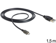 DeLOCK USB 2.0-A - USB micro-B, 1.5m USB кабель 1,5 m USB A Micro-USB B Черный 83272