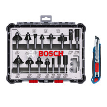 Bosch 15-teiliges Fräser-Set inklusive gratis Cuttermesser