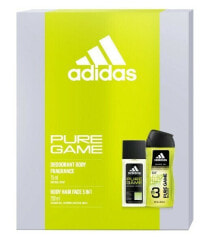 Подарочный набор парфюмерии adidas Pure Game - deodorant s rozprašovačem 75 ml + sprchový gel 250 ml