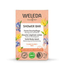 Weleda Ylang Ylang + Iris Shower Bar Кусковое мыло для душа с ароматом иланг-иланга и ириса 75 г