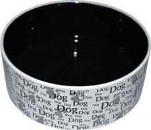 Миски yarro International Miska ceramiczna dla psa DOG biało-czarna 19.5x7.5 cm