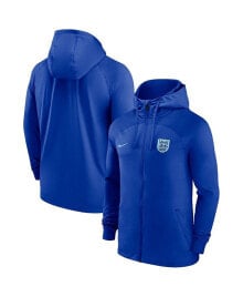 Men's Blue England National Team Strike Raglan Hoodie Full-Zip Track Jacket