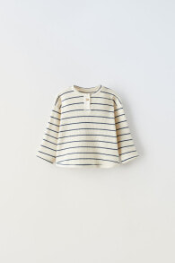 Striped waffle-knit t-shirt