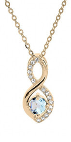 Ювелирные колье charming gold-plated necklace with zircons PO/SP08340TZ