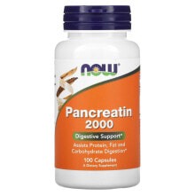 Пищеварительные ферменты NOW Foods, панкреатин, 10X — 200 мг, 250 капсул