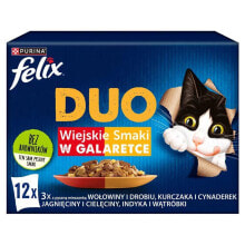 PURINA NESTLE Felix Fantastic Duo Country Flavours with Beef and Poultry Chicken Lamb Veal Turkey and Liver in Jell-O wet food for cat 85g