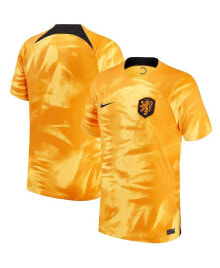 Nike men's Orange Netherlands National Team 2022/23 Home Breathe Stadium Replica Blank Jersey