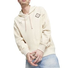 Puma Pl Summer Crew Graphic Pullover Hoodie Mens Beige Casual Outerwear 62456902 купить в аутлете