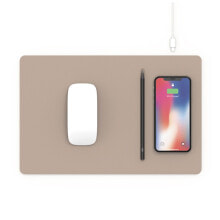 Pout Mouse pad with high-speed wireless charging HANDS 3 PRO latte