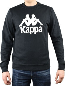 Купить мужские спортивные толстовки Kappa: Kappa Bluza męska Sertum Rn Sweatshirt czarna r. L (703797-19-4006)