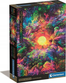 Clementoni Puzzle 500 elementów Compact Psychedelic Jungle Sunrise