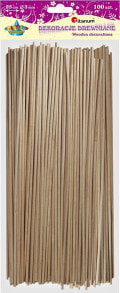 Titanum Decorative wooden sticks, spades 25cm. diameter 3mm 100pcs. wood color (EB105)