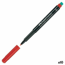 Permanent marker Faber-Castell Multimark 1525 M Red (10 Units)