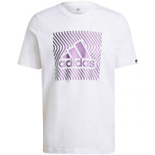 Мужская футболка спортивная белая с логотипом adidas Colorshift M GS6279