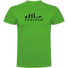 Мужские спортивные футболки мужская спортивная футболка зеленая с принтом KRUSKIS Evolution Swim Short Sleeve T-Shirt
